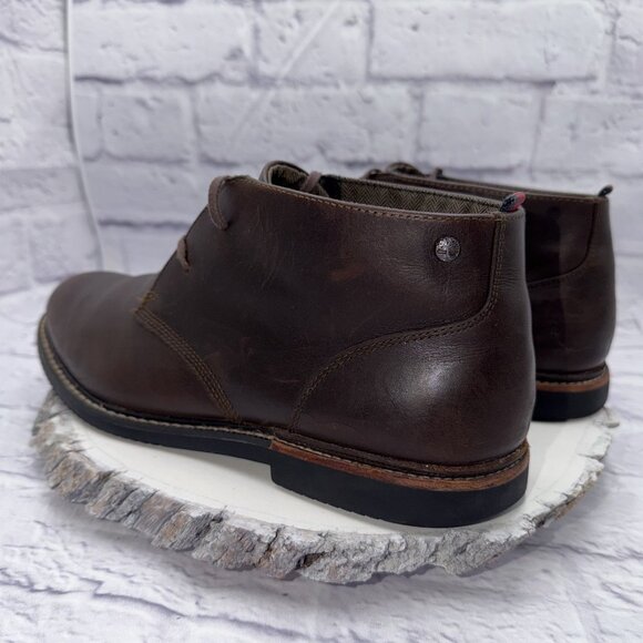 Timberland Earthkeeper Anti Fatigue Brook Park Brown Leather Chukka Boots Sz 9.5 - Picture 4 of 12
